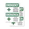 Signmission First Aid Kit Inside Bilingual, 7 in W x Rectangle, Vinyl Decal OS-2PACK-EM-D-710-L-10322 - alternate 1